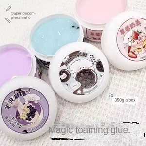 Slime Kabibi en plastique au sel marin, crème glacée et fraise, légèrement beurré, rebondissant, épais, très populaire, esthétique, mousseux, blanc, 14 - Product Image 5