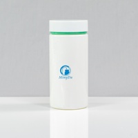 Bouteille ronde en HDPE de 150 ml OEM, col de 45 mm avec bouchon doré, conteneur en plastique blanc pour l'emballage de capsules de vitamines et de compléments alimentaires