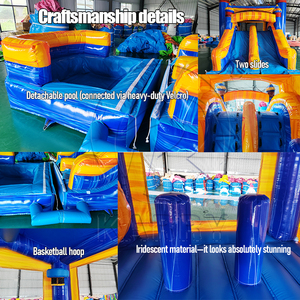 <span class=keywords><strong>Château</strong></span> gonflable d'extérieur avec toboggan rebondissant, garde-corps amovible, PVC brillant, <span class=keywords><strong>château</strong></span> gonflable imperméable pour enfants - Product Image 5