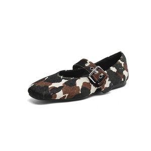 Nouvelle Collection 2026 – Tendance Mode : Ballerines Mary Jane à Boucle Métallique, Doublure en Peau <span class=keywords><strong>de</strong></span> Mouton, Chaussures <span class=keywords><strong>de</strong></span> Luxe à Bout Carré en Cuir Véritable - Product Image 5