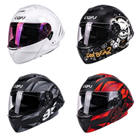 Casque de moto modulable intégral CQPJ avec logo personnalisé, certifié DOT 3C, unisexe, pour la conduite et les trajets quotidiens