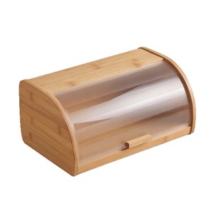 กล่องขนมปังไม้ไผ่ 100 ชิ้น ขนาด 38x26x17 ซม. พร้อมฝาใสสำหรับเก็บของในครัว - Product Image 5
