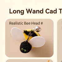 Bâton télescopique pour chat, jouet interactif pour animaux de compagnie, simulation d'abeille, pour l'exercice et les jeux en intérieur