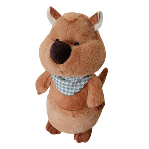 HY198 doux quokka en peluche câlin quokka en peluche avec foulards à carreaux adorable jouet en peluche quokka cadeau pour enfants - Product Image 1