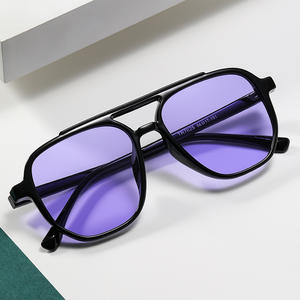 Gafas de Sol de Estilo Coreano para Mujer, Montura Cuadrada Negra, Lentes de PC con Protección UV400, Protección Solar para Pesca, Ciclismo y Conducción - Product Image 3