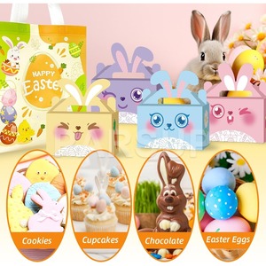 24-pack <b>Easter</b> Happy <b>Gift</b> <b>Box</b>, Rabbit Egg <b>Gift</b> <b>Box</b> with Handle, Customizable as per Requirements - Product Image 4