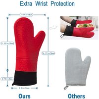 Gants isolants en silicone haute température antidérapants pour four à micro-ondes, cuisson, barbecue et cuisine