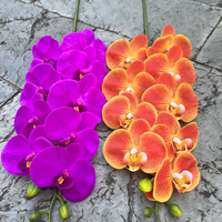 Fleurs artificielles Phalaenopsis M-38 pour le réveillon du Nouvel An, simulation de mariage, orchidée artificielle pour la décoration de la maison, des mariages et des fêtes