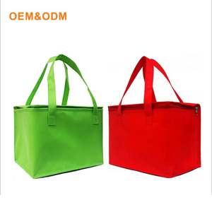 กระเป๋าหิ้วแบบไม่ทอ สำหรับใส่กลับบ้าน  แบบกันความร้อน กันน้ำ  พร้อมโลโก้สั่งทำ เป็นมิตรกับสิ่งแวดล้อม - Product Image 1