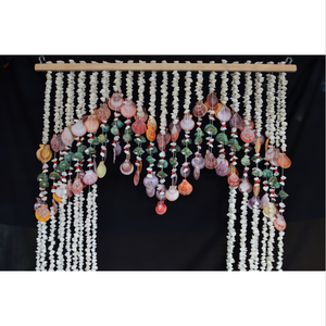 Rideau de coquillages, rideau à perles pour la décoration du salon, rideaux faits à la main en coquillages marins naturels - Product Image 2