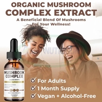 Extrait de champignon crinière de lion en boisson liquide, marque privée OEM, certifié biologique, complément alimentaire, gouttes liquides de crinière de lion pour la mémoire, la concentration