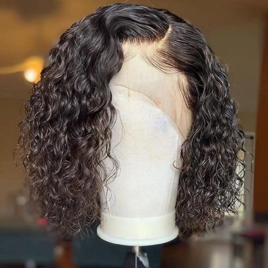 Cheap 13x4 Short Pixie Cut Wig 8-14 inch Transparent HD Short Pixie Curly Bob Human Hair Afro Curly 4x4 Closure Short Cut Wigs