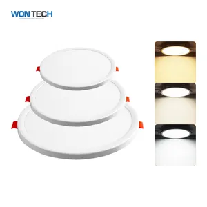 Led downlight embedded ultra-thin led panel light household round grid living room porch ceiling panel lamp