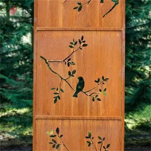 Rusty Corten Màn Hình Bảo Mật Thép Corten Màn Hình Nhà Sản Xuất Vườn Màn Hình