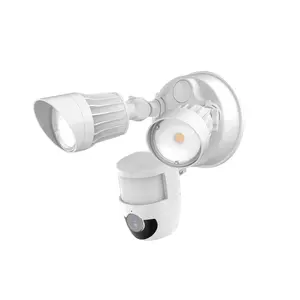 Nuovo design sviluppato 20w due teste LED luce di inondazione di sicurezza con telecamera 5000K CCT