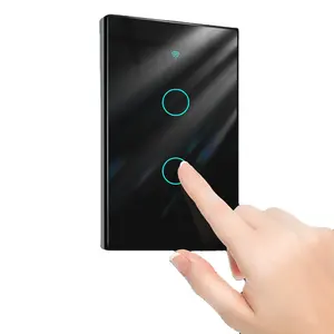 Automação Light Switch Control 2 Gang Smart Touch Switch Interruptor Wifi Wall Switches Para Smart Home Com Zigbee