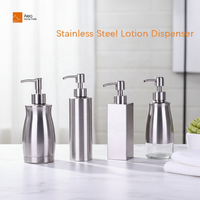 Savon liquide pour hôtel, salle de bain, cuisine, ALEO, écologique, doux, imperméable, en acier inoxydable 304, 350 ml, couleur personnalisable, doré