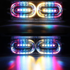 Strobe ไฟเบรกรถจักรยานยนต์ RGB LED,ไฟหยุดการไหล RGB หลากสีไฟป้ายทะเบียนไฟท้ายแจ้งเตือนหลากสี - Product Image 2