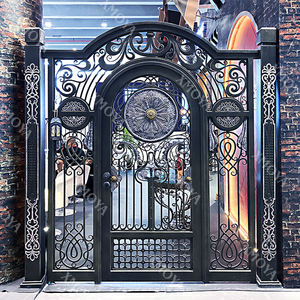 D'ouverture de porte intérieure en <span class=keywords><strong>fer</strong></span> <span class=keywords><strong>forgé</strong></span>, petite porte d'allée en acier <span class=keywords><strong>forgé</strong></span>, design de jardin, - Product Image 5