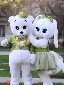 यूनिसेक्स वयस्क कस्टम बुनी पोशाक अद्वितीय पशु खरगोश शुभंकर कोस्प्ले आउटफिट होलिन पांडा के लिए - Product Image 4