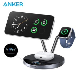 Estación de Carga Inalámbrica Rápida Anker Prime 3 en 1 Compatible con Qi2.2 de 25W con Pantalla Inteligente para <span class=keywords><strong>iPhone</strong></span> y Apple Watch - Product Image 1