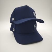 Gorra Deportiva de Golf de Cinco Paneles, Impermeable, de Oxford Dobby, Personalizable, Bajo MOQ, OEM, Perforada con Láser, Transpirable, de Alta Tecnología
