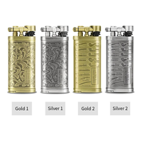 Briquet antique de style vintage Modèles uniques Briquet de table à cigares portable Allume-cigares résistant au vent