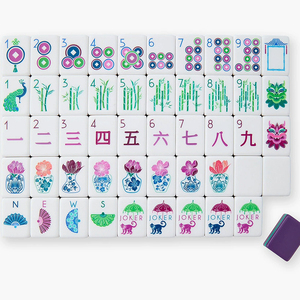 Juego de Mahjong de acrílico americano de lujo personalizado 166 160 Azulejos Mahjong de viaje Singapur Mahjong - Product Image 1