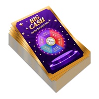 Fabricant de cartes à gratter : Échantillon de design de roue de la fortune, impression personnalisée de tickets à gratter, cartes à gratter pour gagner de l'argent en carton/carton duplex/papier journal