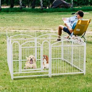 <strong>Dog</strong> Playpen Indoor 24 Inch 8 Panels Metal <strong>Dog</strong> <strong>Pen</strong> Pet Fence Outdoor Exercise <strong>Pen</strong> with <strong>Doors</strong>, Heavy Duty <strong>Dog</strong> Fence Puppy <strong>Pen</strong> - Product Image 3