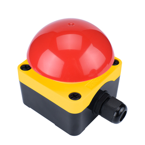 Interruptores de botón pulsador de parada de emergencia de seta grande impermeable de plástico IP65 caja de interruptor de botón de pie de retorno de resorte momentáneo - Product Image 2