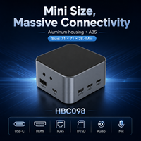 Dock USB-C 12-in-1 4K untuk USB 2.0 10Gbps Gigabit LAN/TF/Audio 100W PD Aluminium Hub - Tersedia