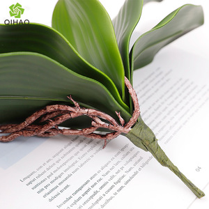 QIHAO Artificial Orchid Leaves Soft Plastic Decorative Props For Wedding Home Decoration - Product Image 1