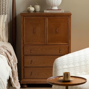 Gabinete de almacenamiento tallado de madera maciza de estilo <span class=keywords><strong>bohemio</strong></span>, gabinete de TV tallado antiguo francés aparador envejecido en un estilo rústico - Product Image 5