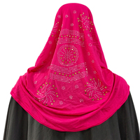 Foulard Hijab régulier de 3 à 60 ans, foulard musulman en cristal, casquette pour femmes et filles, foulard Khimar, châles malais de dubaï