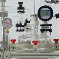 200l Hydrolyse de haute qualité double réacteur en verre grand réacteur chimique réservoir en verre pour la distillation