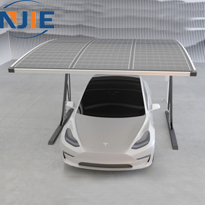 Panneau solaire imperméable en aluminium moderne et simple <span class=keywords><strong>Carport</strong></span> avec batterie Dernier type de <span class=keywords><strong>bois</strong></span> traité sous pression naturel - Product Image 3
