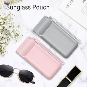 Custom Logo Silicone <b>Sunglass</b> Case <b>Large</b> Capacity Portable Travel Eyeglass Bags Soft Pouch Squeeze Top for Women - Product Image 4