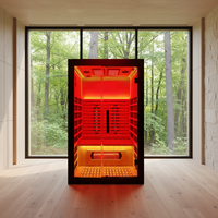 Produsen Ruang Sauna Inframerah Jauh Elektrik Modern untuk 1-2 Orang dengan Pemanas Kayu Solid untuk Gym atau Kamar Tidur