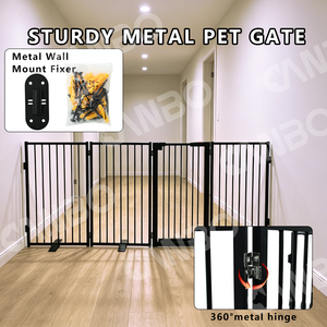 Barrière rétractable CanboPet pour chiens, pour escalier, barrière large pour chiens, garde-corps, barrière de sécurité pour bébés, <span class=keywords><strong>porte</strong></span> pour animaux de compagnie - Product Image 4