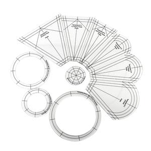 10 pz stencil trapunta Patchwork modello piatto Dresden e strumento righello fai da te per artigianato tessile e tessuto