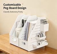 Organisateur de bureau multi-niveaux le plus vendu avec crochets pour livres, fournitures de bureau et articles divers pour étudiants