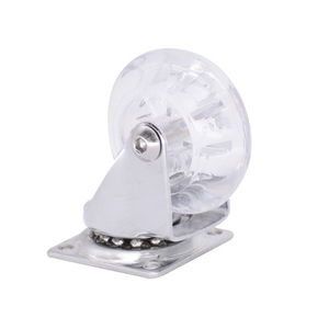 Roue mobile de meubles transparente de 50mm de meubles en PU avec roulettes à plaque pivotante à 360 degrés pour roues de chaise - Product Image 3