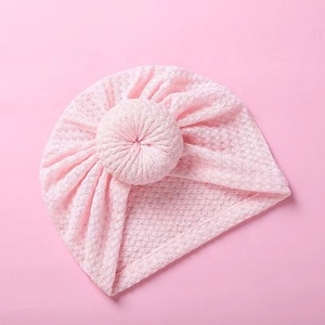Gorros de Estilo Europeo Americano, Suaves, Tejidos Tipo Waffle, Turbantes, Diademas <span class=keywords><strong>para</strong></span> Bebés Niñas - Alta Calidad, 14 Colores, Logotipo Personalizado - Product Image 5