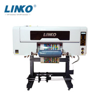 LINKO A3 UV DTF Imprimante à jet d'encre XP600 I1600 Tête d'impression Tasse en verre personnalisée Wraps Sticker UV Ink DTF Transfers Printer