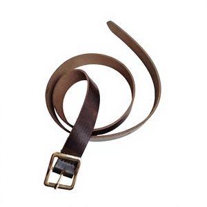 Ceinture tendance pour homme BS INTERNATIONAL, vintage, en acier, carrée, en cuir de vache, écologique, durable, design 3D, boucle à ardillon, largeur 3,8 cm, élégante - Product Image 3