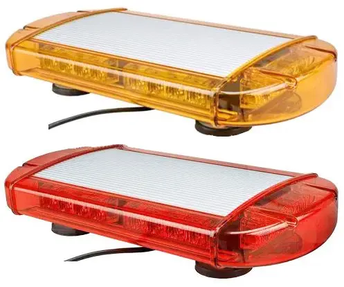 Waterproof Automotive Red Amber Emergency Strobe Light Magnetic Mount Rooftop Led Beacon Light