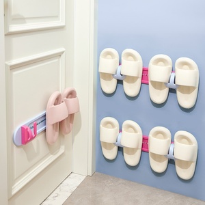 Space Saving <b>Shoe</b> Hangable Hook Bedroom Dryer <b>Rack</b> Wall Mounted Bathroom Slipper <b>Rack</b> No Punching Toilet Drainage <b>Rack</b> Artifact - Product Image 6