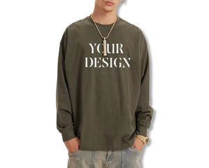 Nouveau design col rond à manches longues 100% coton éponge blanc sweats unisexe personnalisé col rond avec logo imprimé t-shirt pour homme - Product Image 4