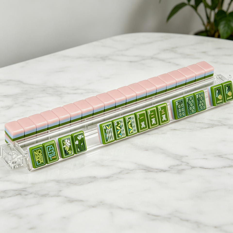 Support De Tuiles Mahjong Magnétique – Lot De 4 Racks En Bois Avec Poussoirs, Antidérapants, Pour Voyages Et Soirées